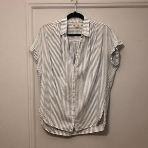 Madewell short sleeve striped button down